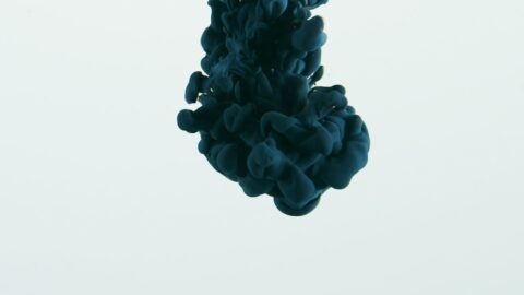 black ink exploded underwater